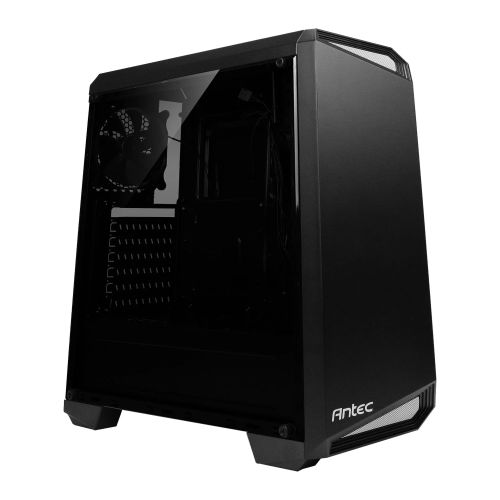 Features a full-sized plastic side window panel to show off your components.  	  		Supports up to a total of 5x 120mm fans, & includes 1x 120mm rear exhaust fan to start with.  	  		Ventilated PSU compartment helps keep your power supply cool, yet your cables hidden.  	  		Supports full-sized ATX motherboards, in addition to smaller MicroATX & Mini-ITX form factors.  	  		Supports up to a 240mm water-cooling radiator in the front and a 120mm radiator at the rear.  	  		7x Expansion slots, 2x 2.5”/3.5” combo bays, & 2x dedicated 2.5” bays, provide enough room for your drives & cards.  	  		USB 3.0 & USB 2.0 ports on the front panel provide handy options for connecting a vast range of peripherals to the latest motherboards, or slightly older & less sophisticated models.   		       	Antec now delivers performance & value with its latest chassis; the NX100. Coming in a colour scheme synonymous with the Antec Logo & brand, this stealthy black case with a handful of grey highlights, offers the core features most system builders & gamers desire from a new chassis, along with things you would expect on more premium products such as full windowed side panel and liquid cooling support for up to 240mm radiators, all whilst keeping the price competitive. 