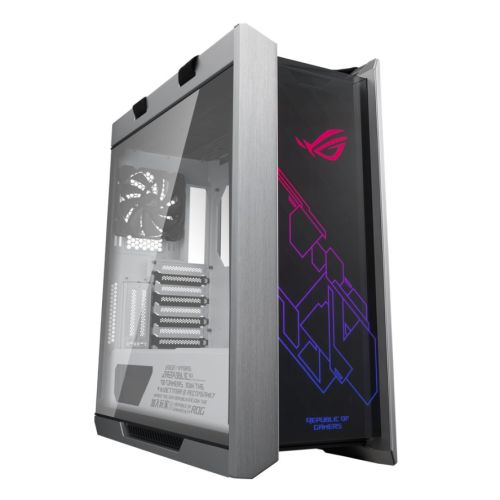 Asus ROG Strix Helios RGB White Gaming Case w/ Tempered Glass Windows, E-ATX, GPU Braces, USB-C, Fan/RGB Controls, Carry Handles