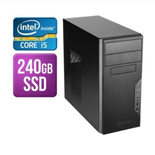 Spire MATX Tower PC, Antec VSK3000B,  I5-10400F, 8GB, 240GB SSD, Asus GT710, Corsair 450W, DVDRW, KB & Mouse, No Operating System