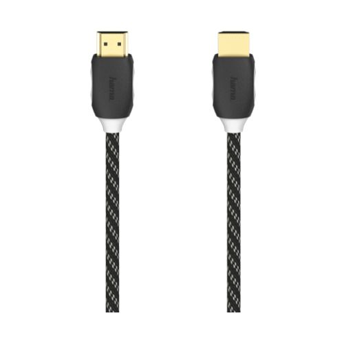 Hama High Speed HDMI Cable, 1.5 Metre, Supports 4K, Braided Jacket, Gold-plated Connectors
