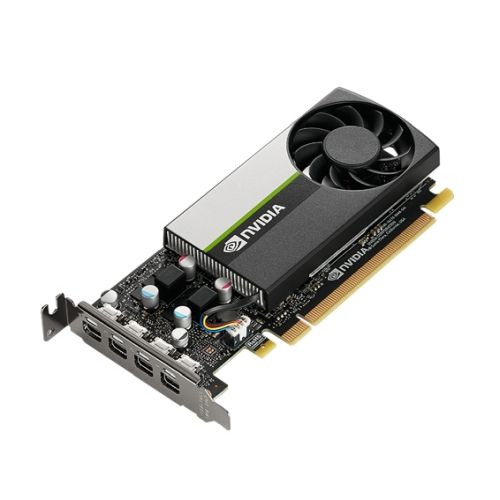 PNY NVidia T1000 Professional Graphics Card, 4GB DDR6, 896 Cores, 4 miniDP 1.4, Low Profile (Bracket Included), OEM (Brown Box)