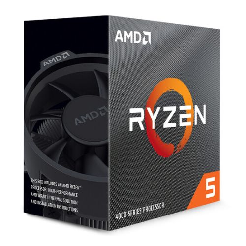 AMD Ryzen 5 4500 CPU with Wraith Stealth Cooler, AM4, 3.6GHz (4.1 Turbo), 6-Core, 65W, 11MB Cache, 7nm, 4th Gen, No Graphics