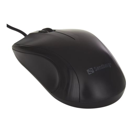 Sandberg USB Mouse, (631-01), 1200 DPI, USB, 3 Buttons, Black, 5 Year Warranty