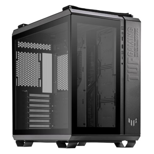 Asus TUF Gaming GT502 Case w/ Front & Side Glass Window, ATX, Dual Chamber, Modular Design, LED Control Button, USB-C, Carry Handles