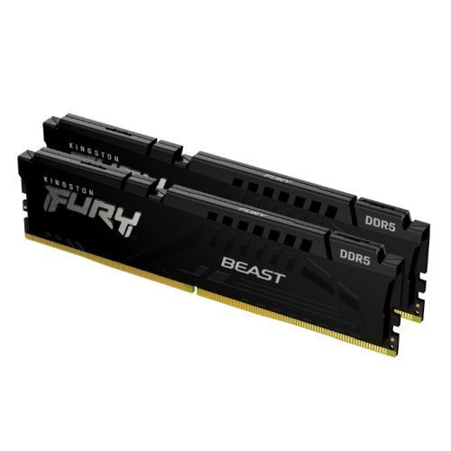 Kingston Fury Beast 32GB Kit (2 x 16GB), DDR5, 5600MHz, CL40, 1.25V, ECC, PMIC, Intel XMP 3.0, Black, DIMM Memory