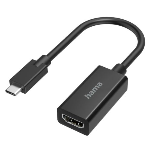 Hama USB-C Male to HDMI Female Cable, Ultra-HD 4K, Black