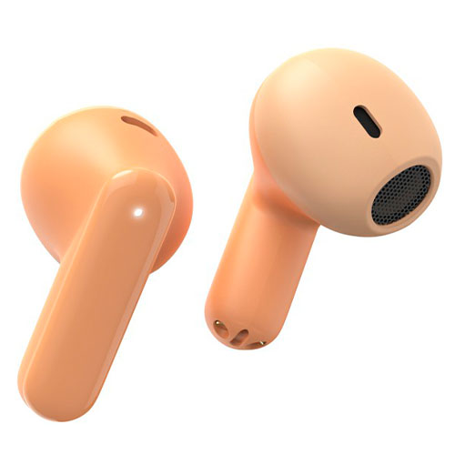 Hama (Freedom Light II) Bluetooth True Wireless Earbuds with Microphone, Touch/Voice Control, 20 Hour Battery, Charging/Carry Case, Orange