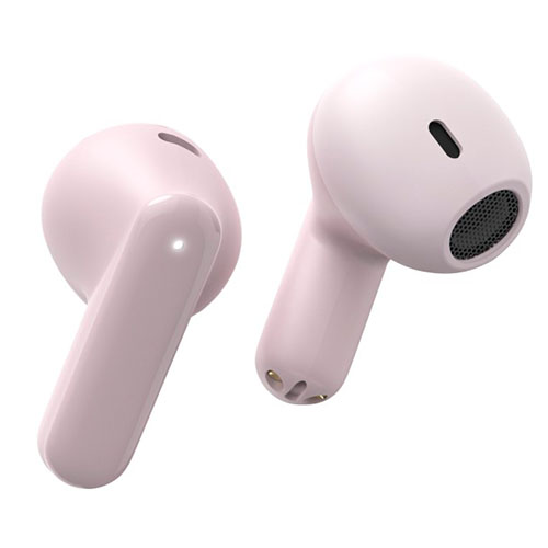 Hama (Freedom Light II) Bluetooth True Wireless Earbuds with Microphone, Touch/Voice Control, 20 Hour Battery, Charging/Carry Case, Pink