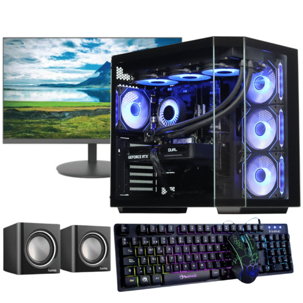 Edge - 5050 Gaming PC Bundle - 24" 100Hz Monitor - Speakers - Keyboard and Mouse