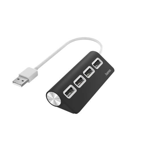 USB HUB 4 PORT USB 2.0 480MBIT/S BLK