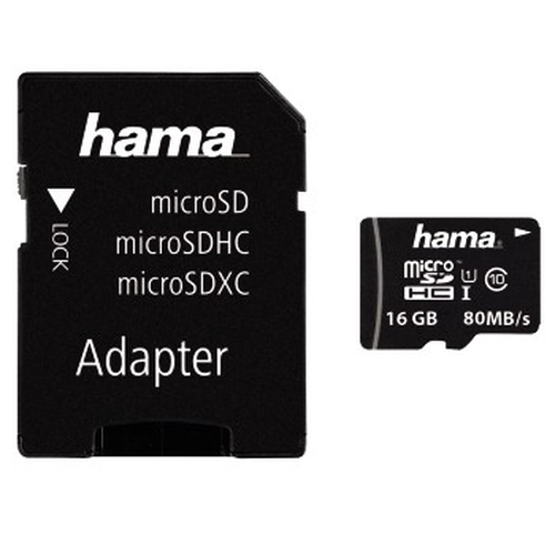 MICROSDHC 16GB CLASS 10 80MB/S ADAPT