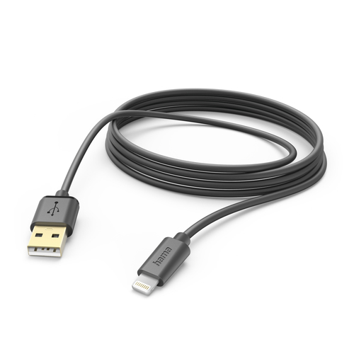 CHARGING CABLE USBA - LTNG 3M BLK