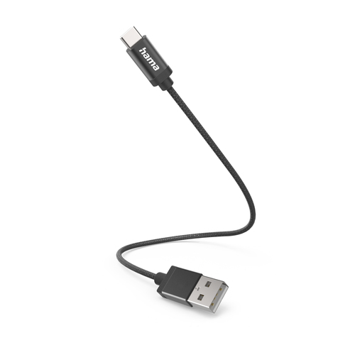 CHARGING CABLE USBA - USBC 0.2M BLK