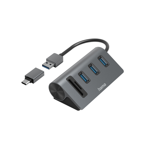 USB ADAP HUB/CARD READER 5 PORTS