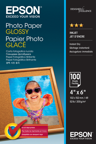 PHOTO PAPER GLOSSY 10X15CM 100 SHEET