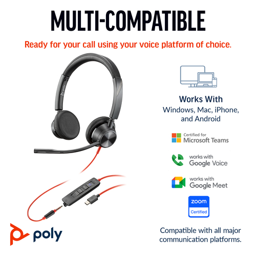 POLY BW3325-M USB-C/A HEADSET
