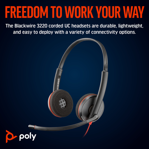 POLY BW3220 STEREO USB-C/A
