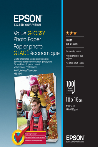 GLOSSY PHOTO PAPER 10X15CM 100 SHEET