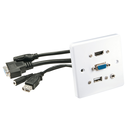 MULTI AV FACEPLATE HDMI VGA 3.5MM U