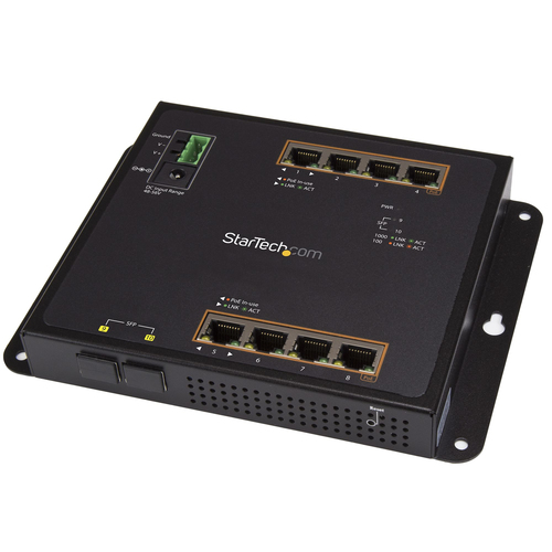 INDUSTRIAL 8 PORT POE+ GBE + 2 SFP M
