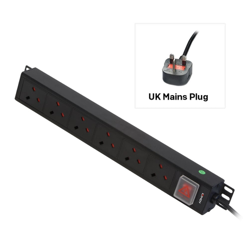 VERT 6 WAY UK PDU 13A TO 6 UK