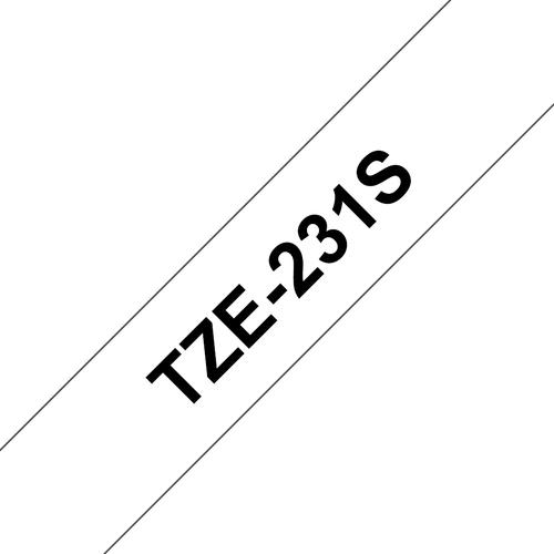 TZE-231S GLOSS BLACK ON WHITE (4 MET