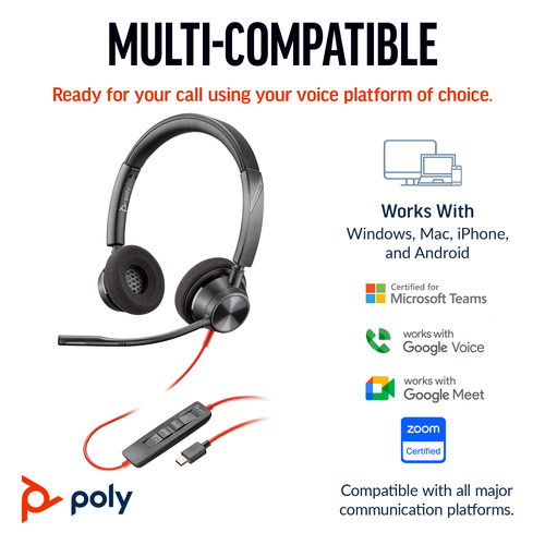 POLY BW3320 STEREO USB-C/A