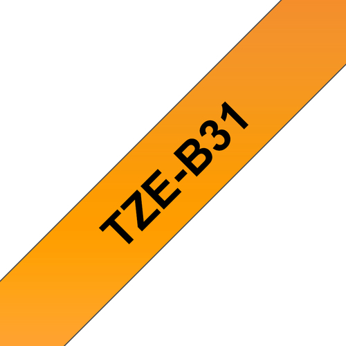 BRO 12MM FLUORESCENT BLACK ON ORANGE