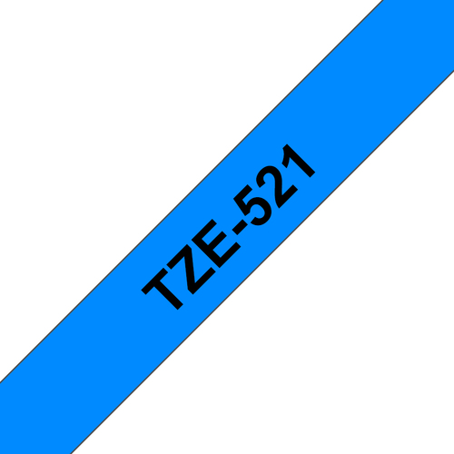 BRO 9MM GLOSS TZ BLACK ON BLUE TAPE