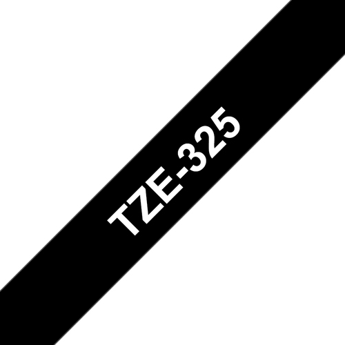 BRO 9MM GLOSS WHITE ON BLACK TAPE
