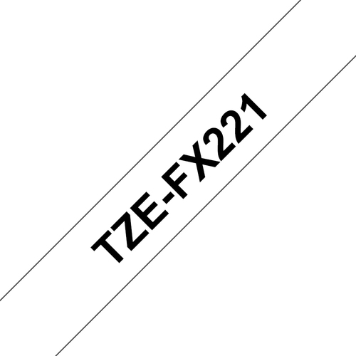 TZEFX-221 BLACK ON WHITE FLEXI TAPE | Inside Tech