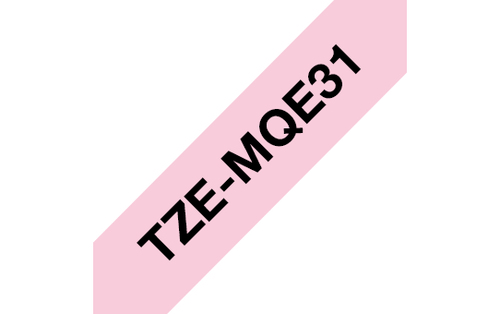12MM BLACK ON PASTEL PINK LABEL TAPE