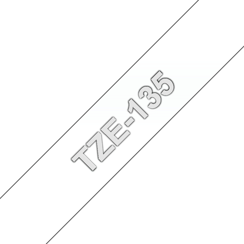 BRO 12MM WHITE ON CLEAR GLOSS TAPE