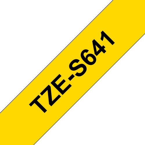 BRO 18MM BLACK ON YELLOW TAPE ADHESI