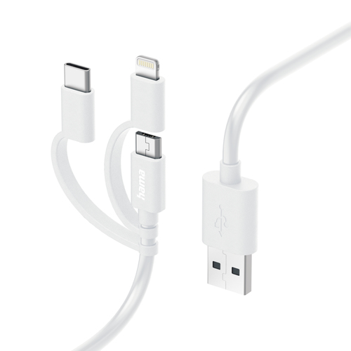 3IN1 MULTICHARGING CABLE 1M WHITE