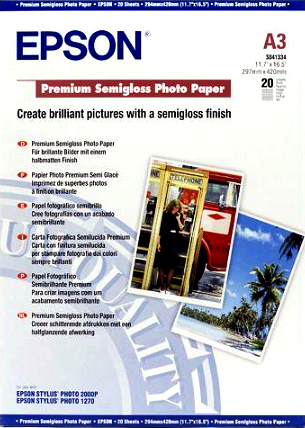 PREMIUM SEMI-GLOSS PHOTO PAP A3 20SH
