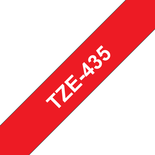 BRO 12MM GLOSS WHITE ON RED TAPE
