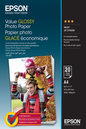 GLOSSY PHOTO PAPER A4 20 SHEET