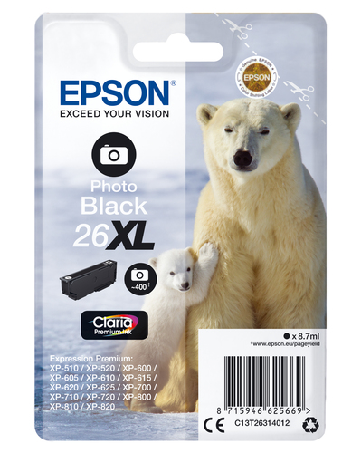 EPS PHOTO BLACK 26XL CLARIA INK