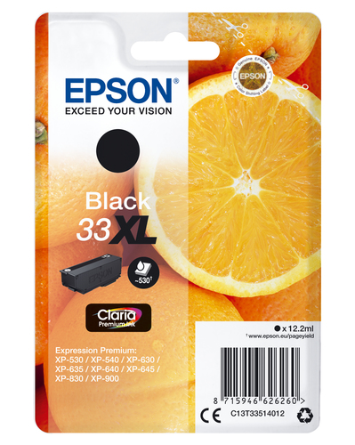 BLACK 33XL CLARIA PREMIUM INK