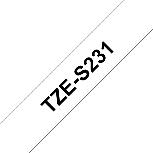 BRO 12MM BLACK ON WHITE TAPE ADHESIV