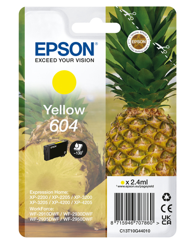SINGLEPACK YELLOW 604 INK