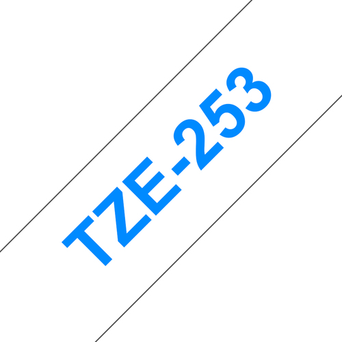 BRO 24MM GLOSS BLUE ON WHITE TAPE