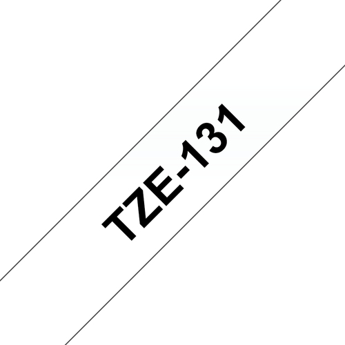 BRO 12MM TZ BLACK ON CLEAR GLOSS