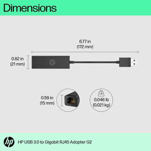 HP USB 3.0 TO GIG RJ45 G2