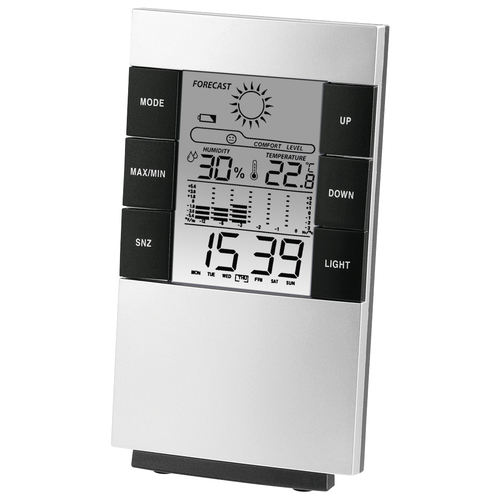 TH-200 LCD THERM/HYGROMETER SILV