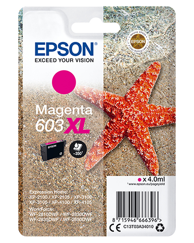 SINGLEPACK MAGENTA 603XL INK
