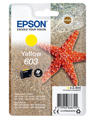 SINGLEPACK YELLOW 603 INK