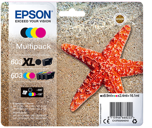 MULTI 4COLOURS 603 XL BLACK STD CMY