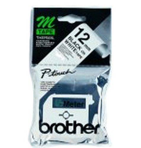 MK231BZ 12MM PLASTIC BLACK ON WHITE